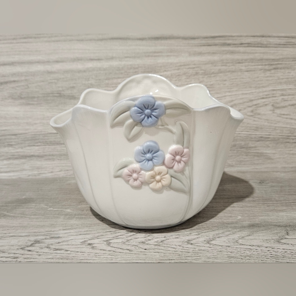Vintage FTD Pastel Floral Vase/Planter 1992 "Especially For You!"